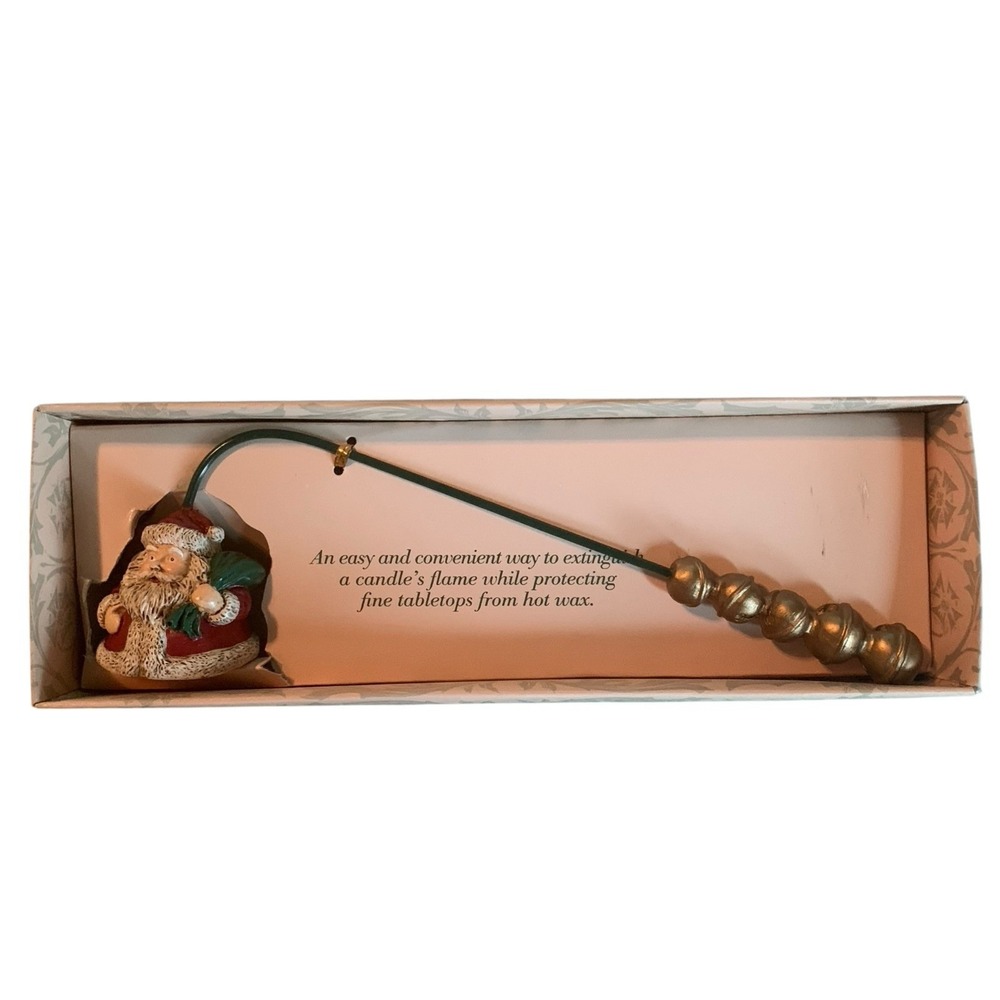NOS Vintage Boston Warehouse Candle Snuffer Santa Claus Christmas‎ Holiday NIB